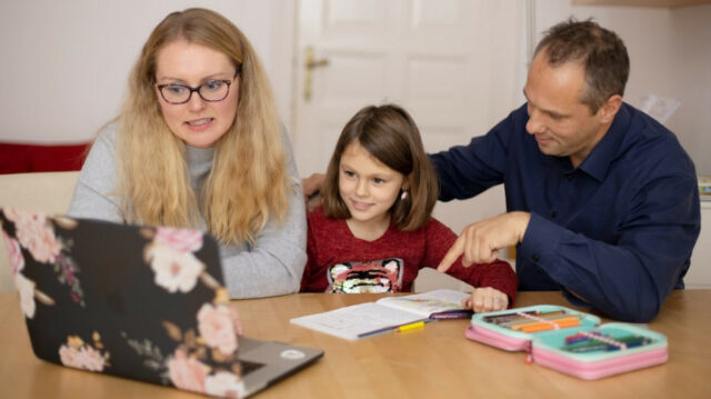 family learning together